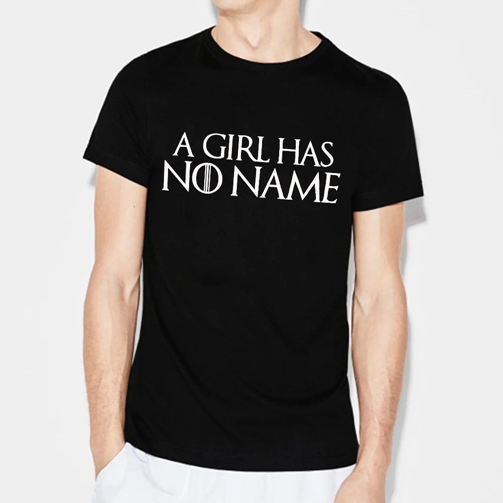 Футболка с надписью QIM A Girl Has No Name летняя футболка Game Of Thrones забавная Повседневная
