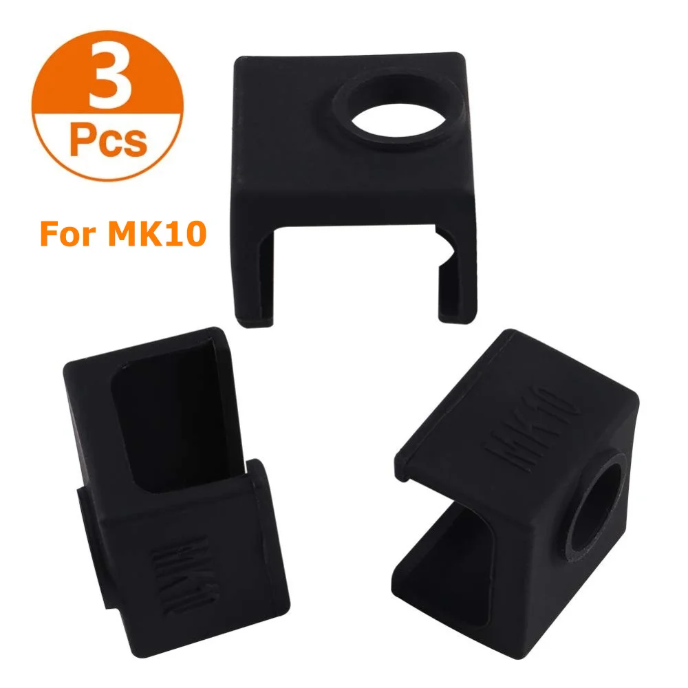 Aokin 3 Pcs MK10 Heater Block Silicone Cover 3D Printer For Wanhao Duplicator i3 Mini Monoprice V2 Makerbot MK10 Silicone Socks