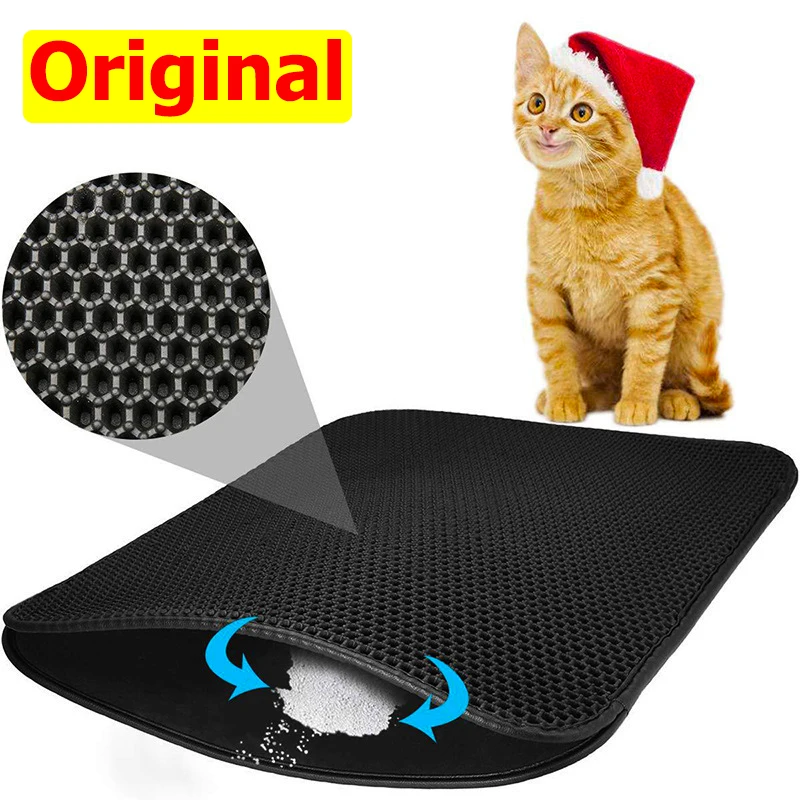 Double Layer Waterproof Cat Litter Mat Cat Litter Mat Trapping Pet