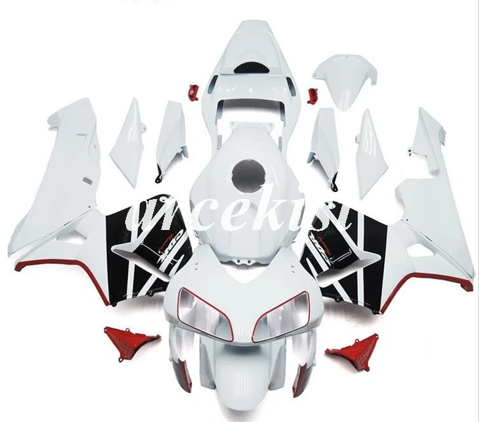

4Gifts New ABS Plastic Injection Mold Full Fairing Kit fit for HONDA CBR600RR F5 2003 2004 03 04 600rr body set white