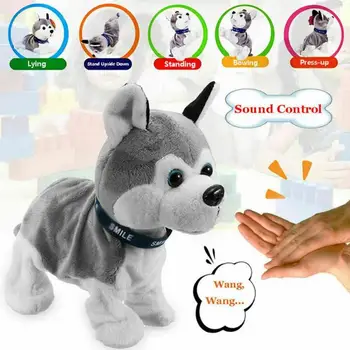 

Electric Robot Dog Sound Control Simulated Soft Plush Toy Kids Sound Control Interactive Dancing Dogs Electric Toy Dog For Gifts