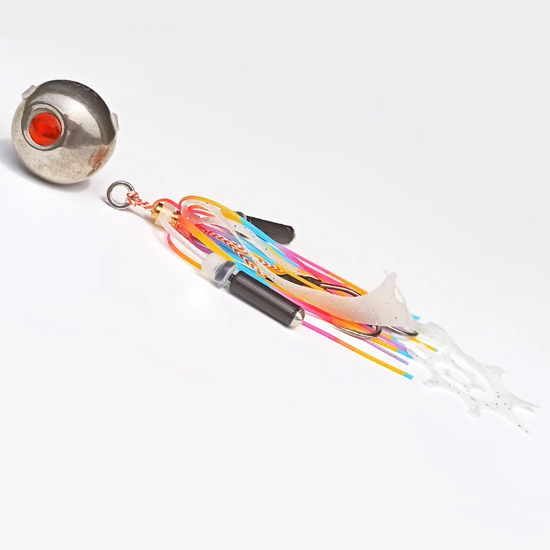 Tungsten 45g 60g 80g 100g 120g 150g 180g Kabura Pesca Slider Snapper/Sea bream Jig head with skirt jigging lure