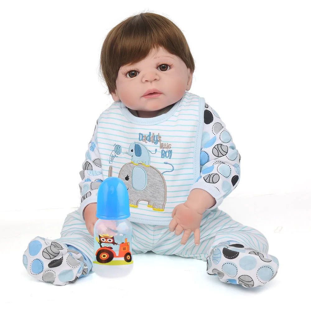 Кукла npk bebe reborn menino corpo de силиконовая кукла-младенец, мальчик, игрушки для детей, подарок 22 дюйма 55 см