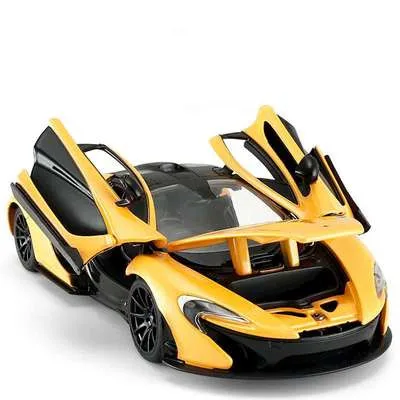 Цвет: желтый Изысканный 1:24 P1 спортивный автомобиль сплав скользящая модель, моделирование рулевое колесо связь переднее колесо Коллекция Модель - Цвет: Цвет: желтый