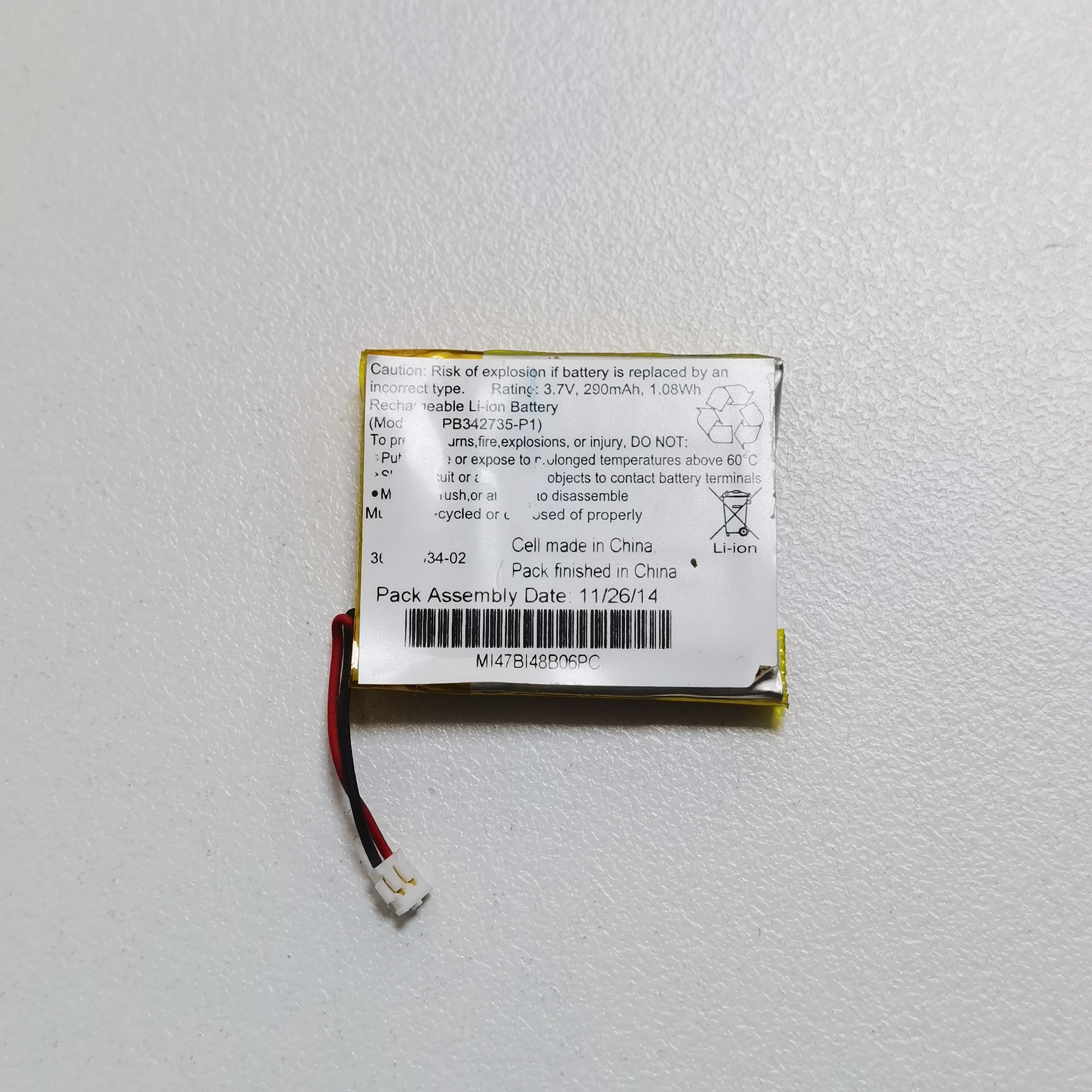 Bateria Recarregável do Li-íon de Garmin Fenix hr 36100034-02 3.7v 290mah 1.08wh para Peças de Substituição de Fenix 3hr Tela de LCD do laptop - Imagem 2