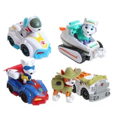 Paw Patrol Deformation Pull Back Music Car PVC Doll Toy Action Character Model Toys Children Holiday Gift Dog Tracker 3p11
