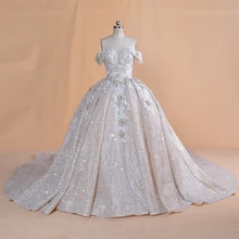 Роскошное Дубай арабское свадебное платье с открытыми плечами с аппликацией кружевное платье реальные фотографии свадебное платье Vestido de noiva свадебное платье