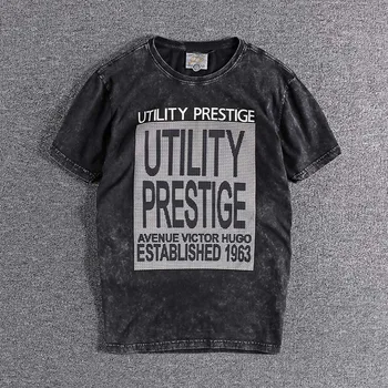 

2020 new arrival large letter print with European and American men's round neck short sleeve T-shirt high quality tops wholesale