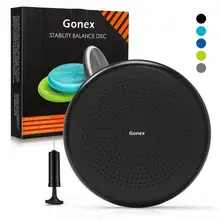 Gonex 34x34 см, балансировочный диск для йоги, надувная стабильная Подушка с бесплатным насосом, вращающееся сиденье для тренировок, пилатеса, упражнений