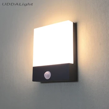 

gate lamp motion sensor light outdoor 15w led light Outdoor Waterproof IP65 Porch Garden Wall Lamp