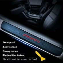 Автомобильная дверная пластина наклейка s Для Kia Picanto из углеродного волокна, автомобильная наклейка на порог, прикрытие потертостей, наклейка против царапин, автомобильные аксессуары