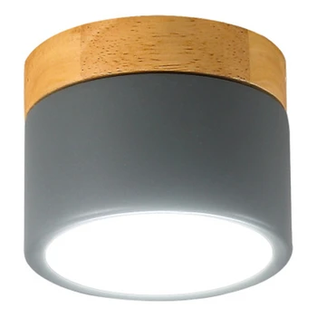 

Wall Mounted Downlight Aisle LED Creative Personality Solid Wood Home Hall Lamps Simple Modern Porch Balcony Ceiling Lamp