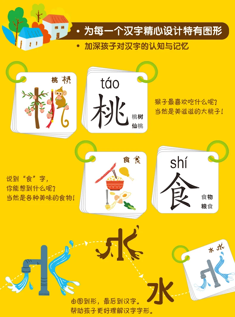 chinês personagem hanzi pinyin flash cartões de imagem livro