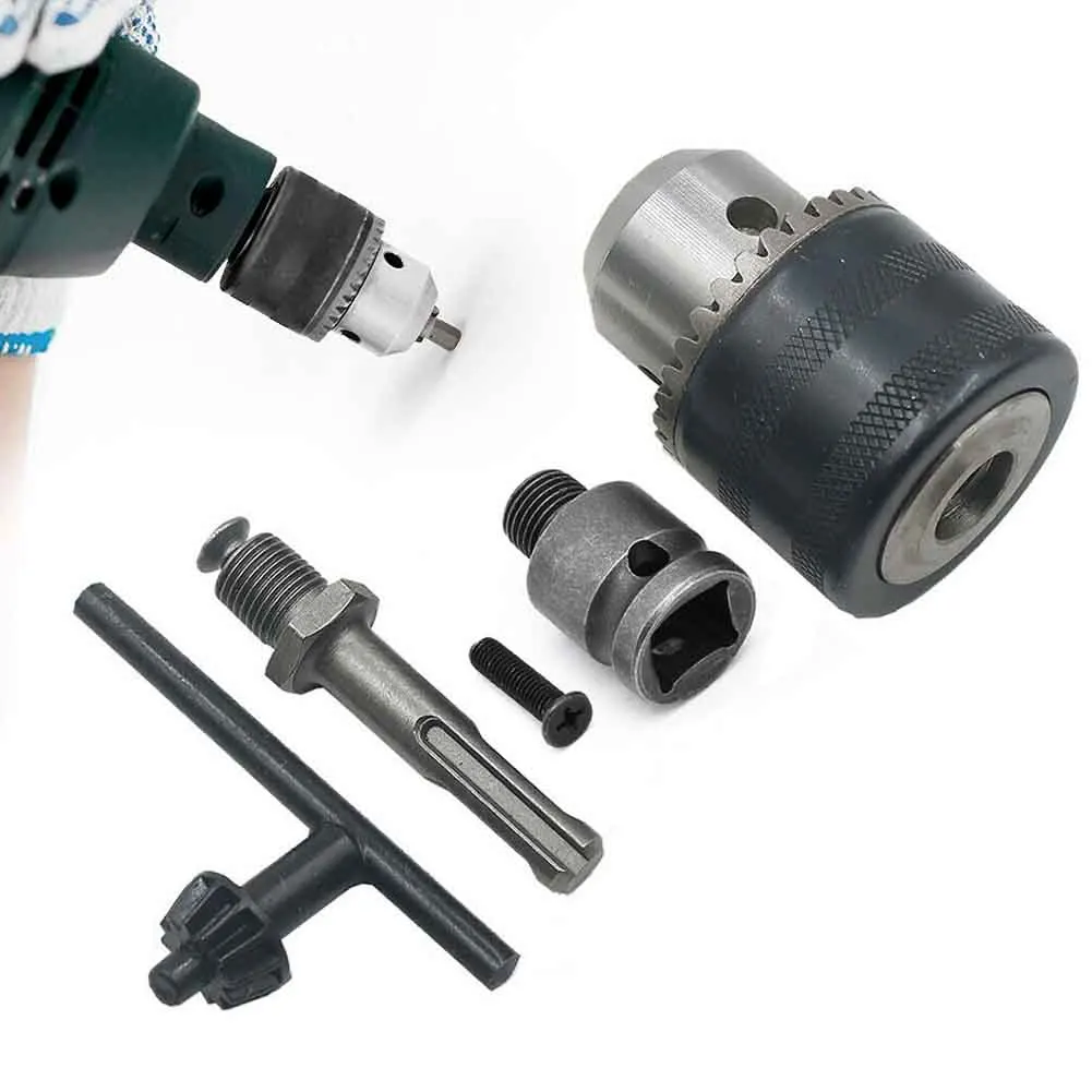 

1.5-13mm Replacement Quick Release Tool Electric Adaptor Socket Square Converter Impact Wrench Steel Accessories Drill Chuck Set