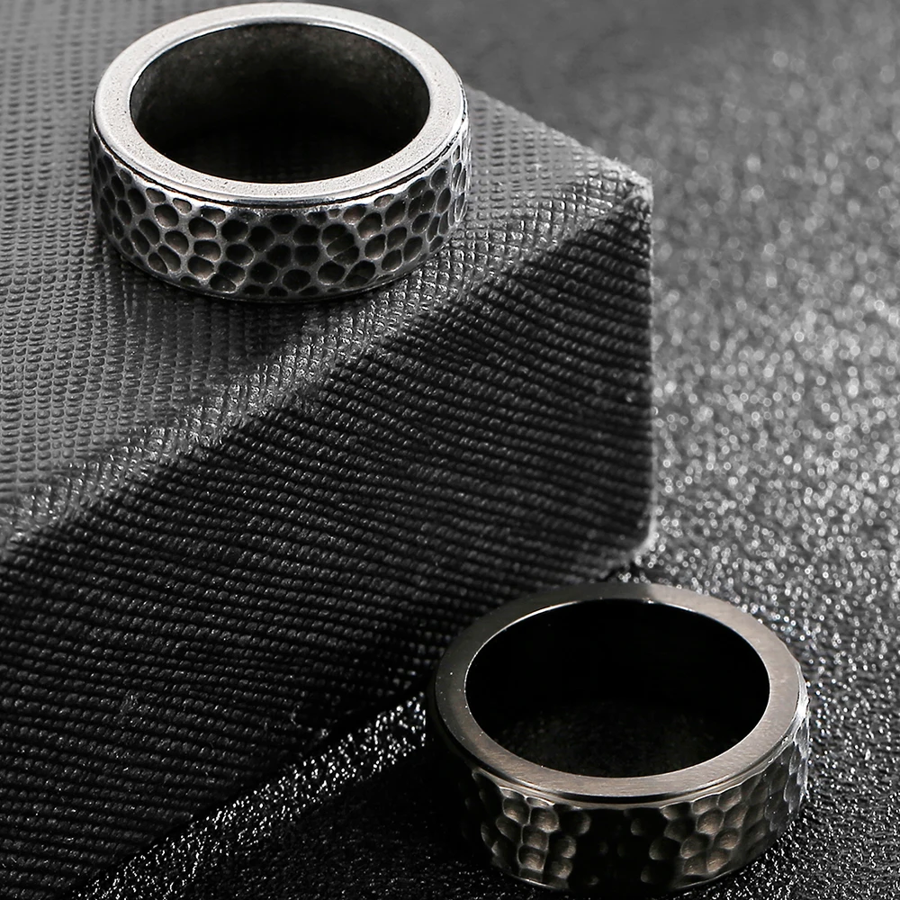 Finger Ring Wedding Band 8MM Titanium Stainless Steel for Men