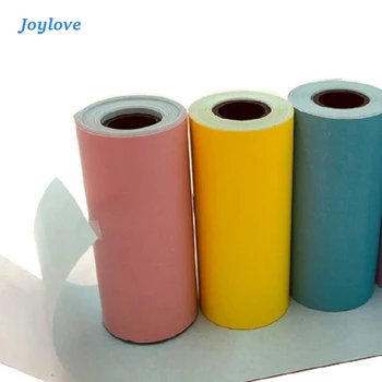 

JOYLOVE Mini Pocket Printer Sticker Thermal Paper 57*30 Color Continuous Paste Printing Paper Photo Printing Paper