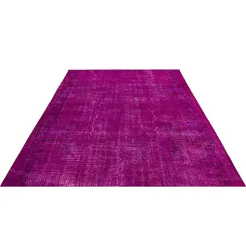 

Handmade Fuchsia Vintage Overdyed Turkish Area Rug 211x267 Cm-6'11''X8'9''