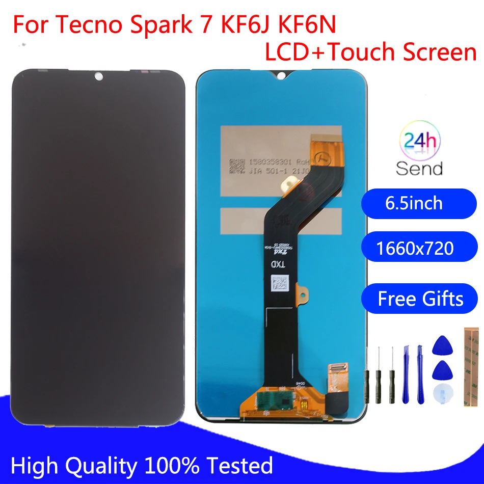 Оригинальный ЖК-дисплей для Tecno Spark 7 KF6J KF6N сенсорный экран дигитайзер в сборе |