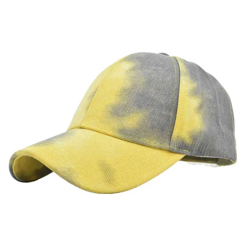 1PCS Fashion Casual Sunshade Windproof Tie Dye Cross Baseball Cap Back Opening Hat Braid Hat Women Long Hair Cap S78 vintage baseball caps