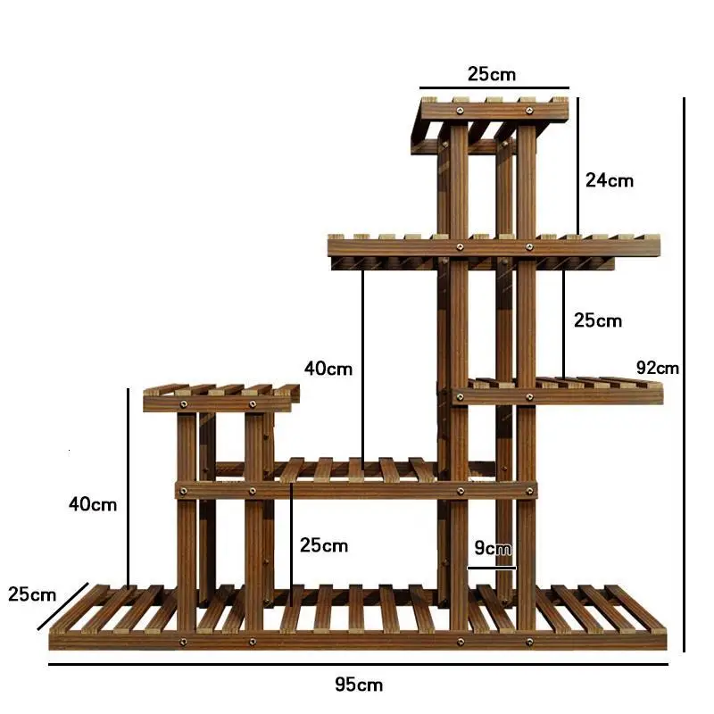 Madera plantenstandard Balkon Estanteria для Estante Para Plantas открытый стенд цветок Dekoration Stojak Na Kwiaty полка для растений - Цвет: Version K