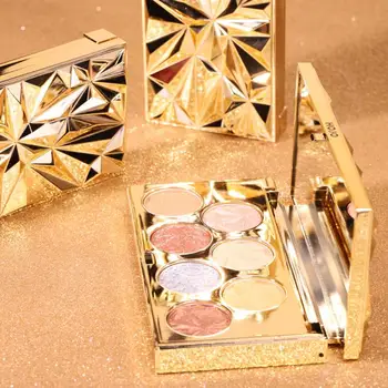 

HOT Waterproof Noble Diamond Silky Eye Shadow Palette Sequin Glitter Earthy Matte Eyeshadow Wrinkled Powder Cake