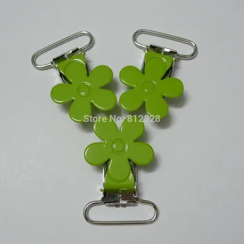 

25pcs Lime Green Color Flower Suspender Clips