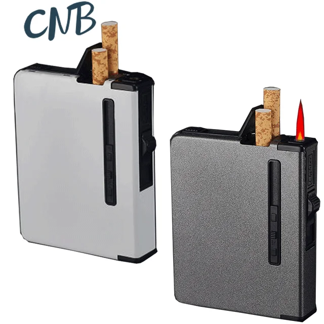USB зажигалка аксессуары для курения портативный металлический чехол сигарет 12