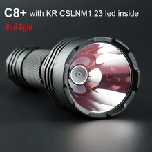 Convoy-Linterna de luz roja C8 Plus con KR CSLNM1.23, Linterna de luz LED táctica Flash, lámpara portátil de trabajo, 18650