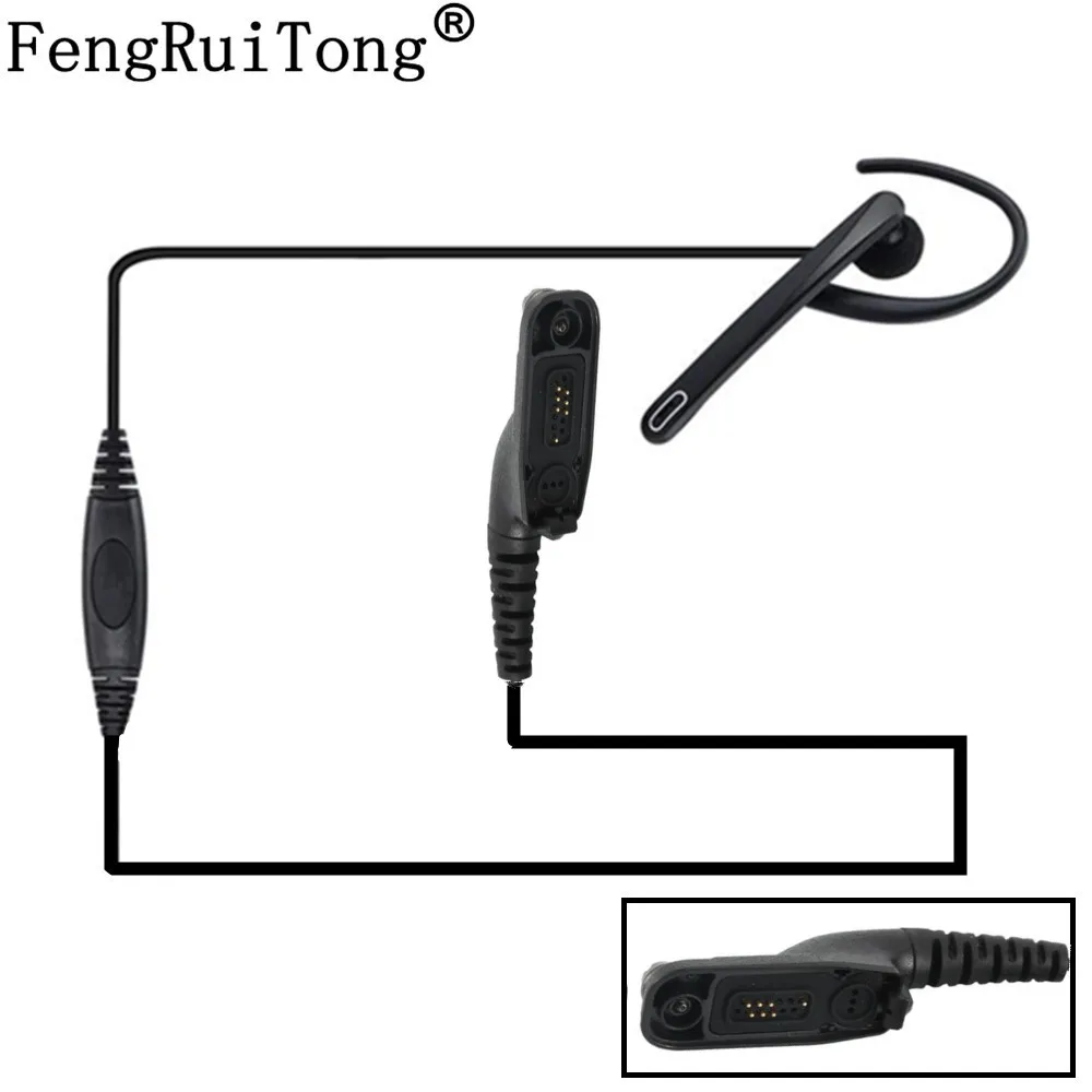 Ear Bar Earpiece Mic PTT Headset for  Motorola XIR P8268 P8260 P8200 APX4000 APX2000 APX6000 XPR6300 MTP6550 Walkie Talkie air earpiece mic for motorol walkie talkie headset mtp6550 mtp850s xir p8268 p8200 apx2000 apx6000 dp4800 dp3400