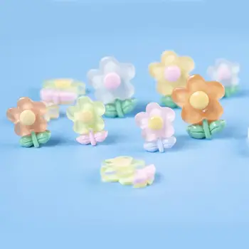 

kawaii Transparent chrysanthemum flower resin flat back Cabochon Scrapbooking Fit Hair Bow Center DIY Embellishments Accessories