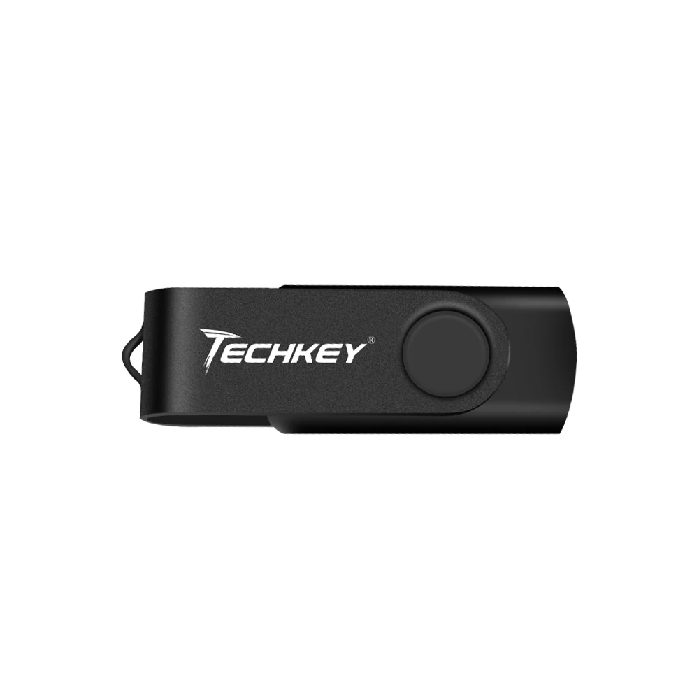 Techky usb флэш-накопитель 32gb флешка Techkey 4gb 8gb 16gb флэш-накопитель usb usb-ключ реальная емкость usb 2,0 u-диск для ПК - Цвет: black