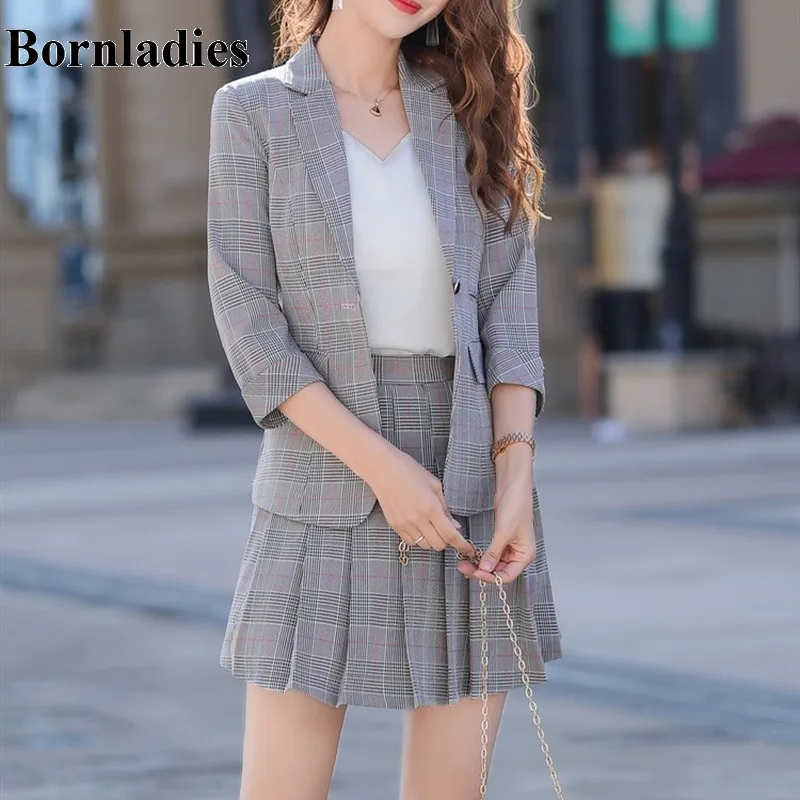 Bornladies 2020 новые летние женские комплекты из 2 предметов подходящая короткая