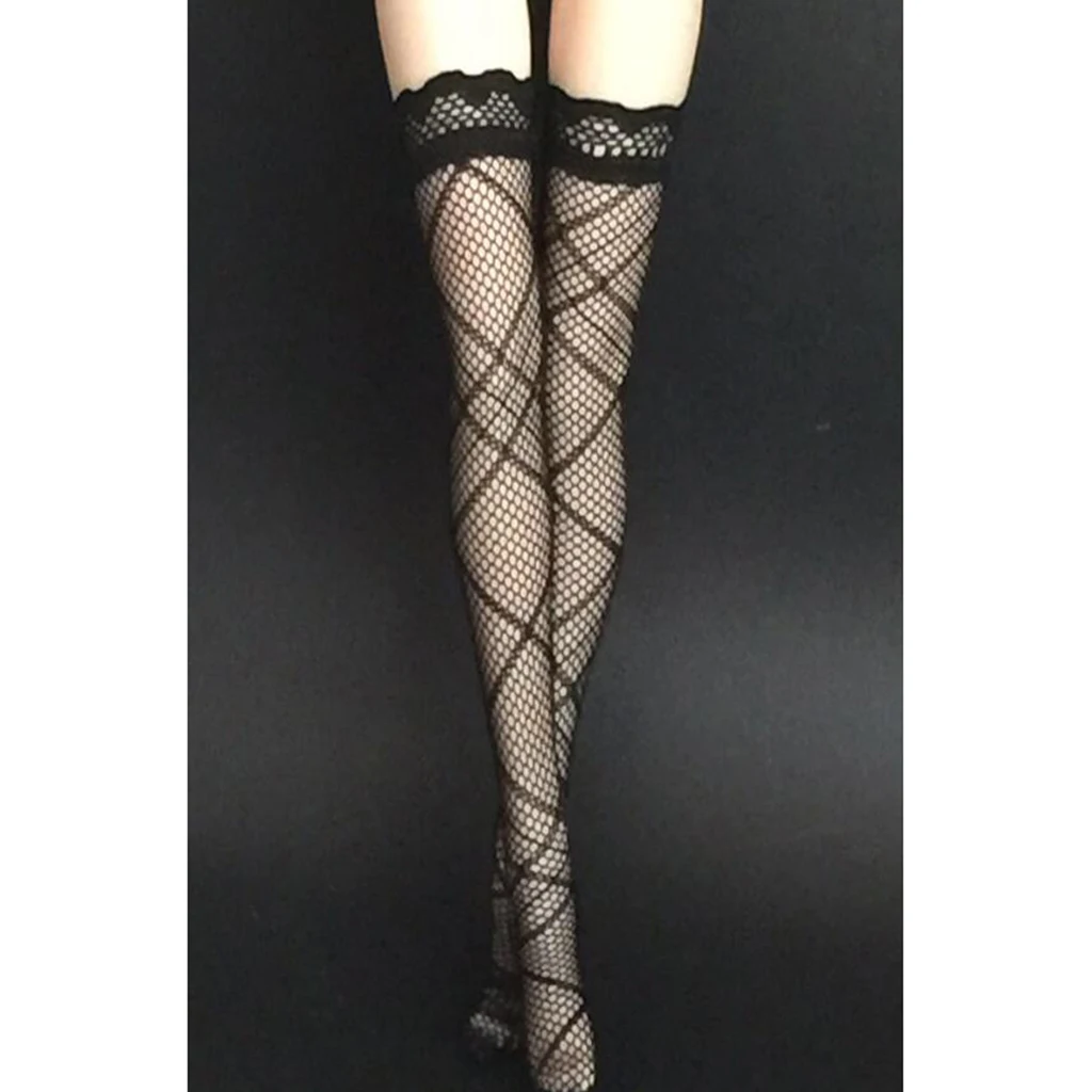 1/6 Doll Stocking Socks Black Lace for 12