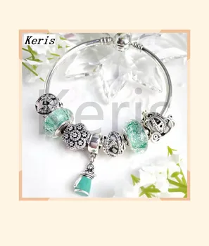 

High Quality 1:1 100% Silver New Girls Pendant Glass Crown Car String Bracelet Free Delivery