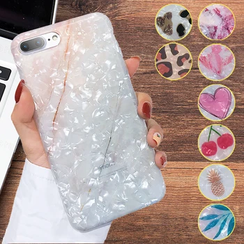 

Cute Marble Leopard Silicon Soft Case For iPhone 11 Pro Max X Xr Xs Max Cartoon Shockproof Phone Cover For iPhone 8 Plus 7 6S 6