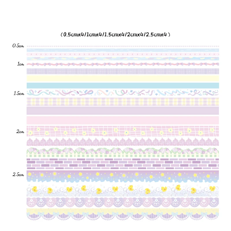 Set di 20 rotoli di nastro Washi Kawaii cancelleria coreana nastro adesivo decorativo adesivi per Festival Washitape Scrapbooking nastro adesivo