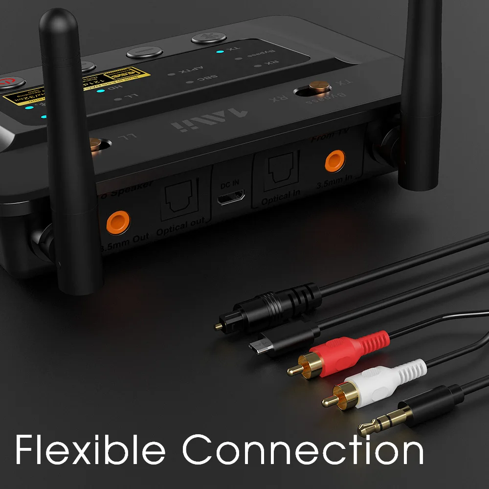 1Mii ML301 Bluetooth 5.3 Adapter - 2-in-1 Zender & Ontvanger, aptX Low 1Mii ML301 Bluetooth 5.3 Adapter - 2-in-1 Zender & Ontvanger, aptX Low