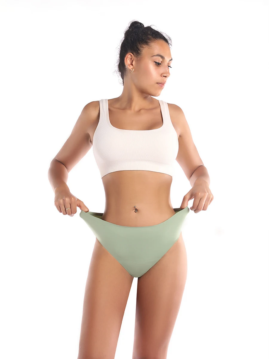 Seamless Support Panty 3pcs+free bag Women's High Waisted Cotton Underwear Soft Full Briefs Ladies Breathable Panties Dropship 6