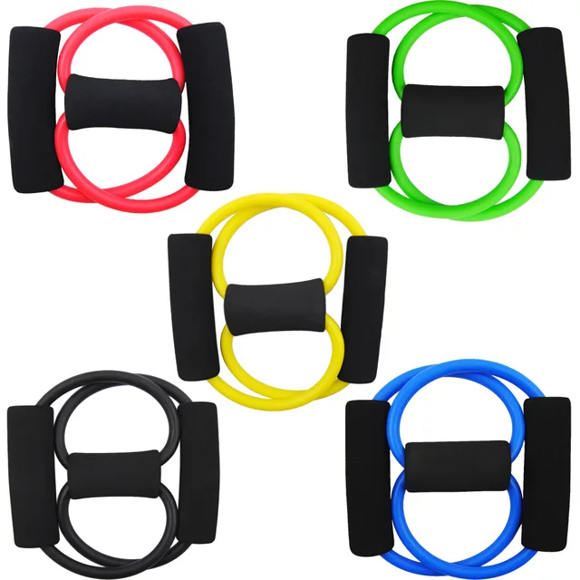 Sports Elastic Band Yoga Resistance Bands Fitness Equipment Exercise Puller 8 shaped Chest Expander for Body