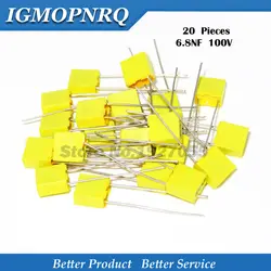 20 шт. коррекционный конденсатор 6.8NF 682J 100V 5 мм полипропиленовая защитная пленка пластиковый пленочный конденсатор новый оригинальный