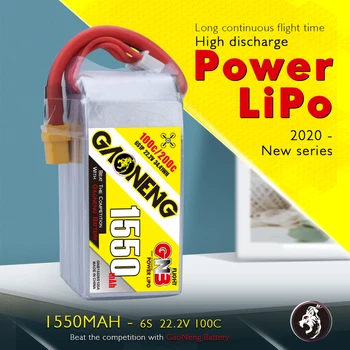 

2PCS Gaoneng GNB New Series 1550mAh 6S 22.2V 100C Lipo Battery XT60 XT30 Plug for RC FPV Racing Drone