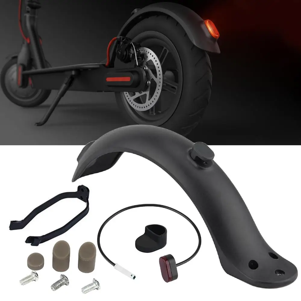 

Rear Mudguard Fender+Taillight for Xiaomi M365 Electric Scooter Brake Light Taillight+Mudguard Fender+Hook