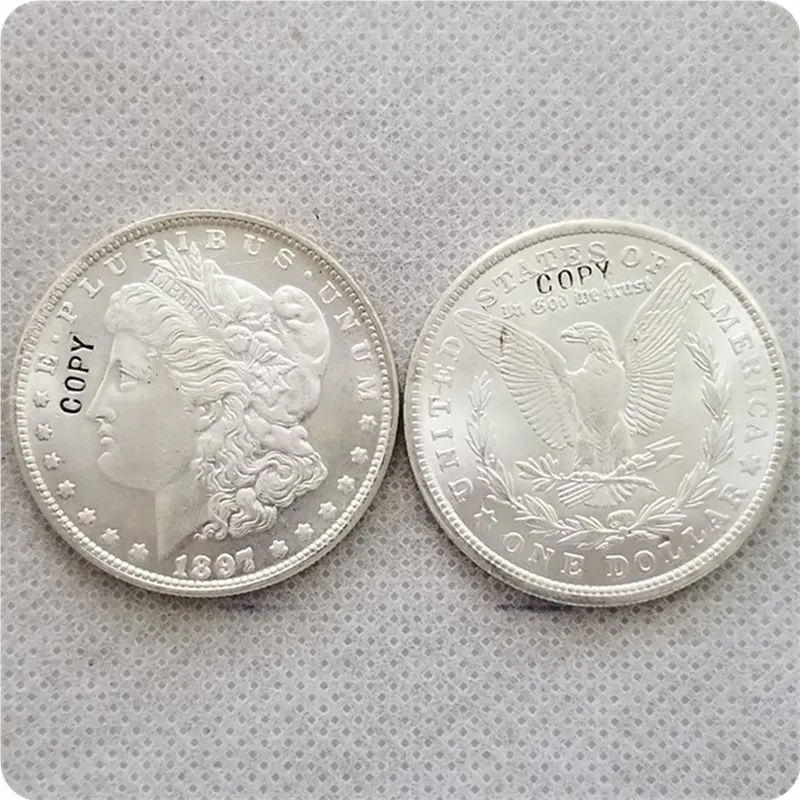 UNC США(1878-1904) P Morgan монета доллар копии монет - Цвет: 1897