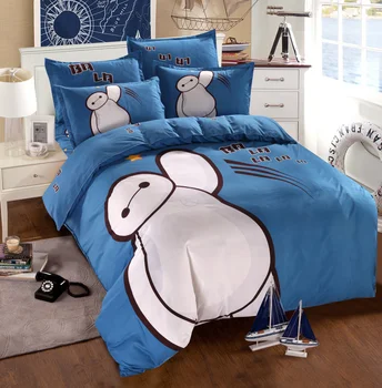 

Baymax Big Bero Quilt Duvet Covers Full Size Bedding Set for Girls Room Children's Bed Linens Queen Bedspreads Disney Character