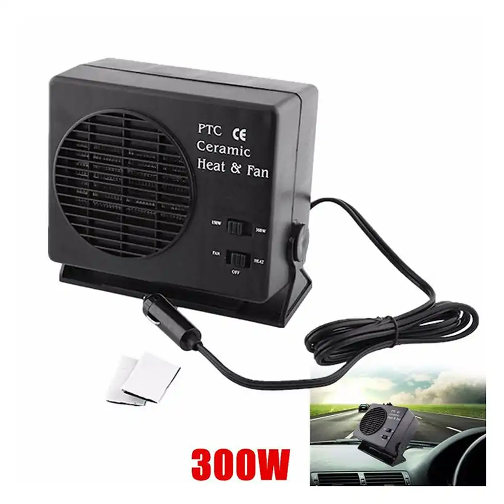 Dc12v Ceramic Car Fan Heater 150w 300w Car Heater Fan Defroster