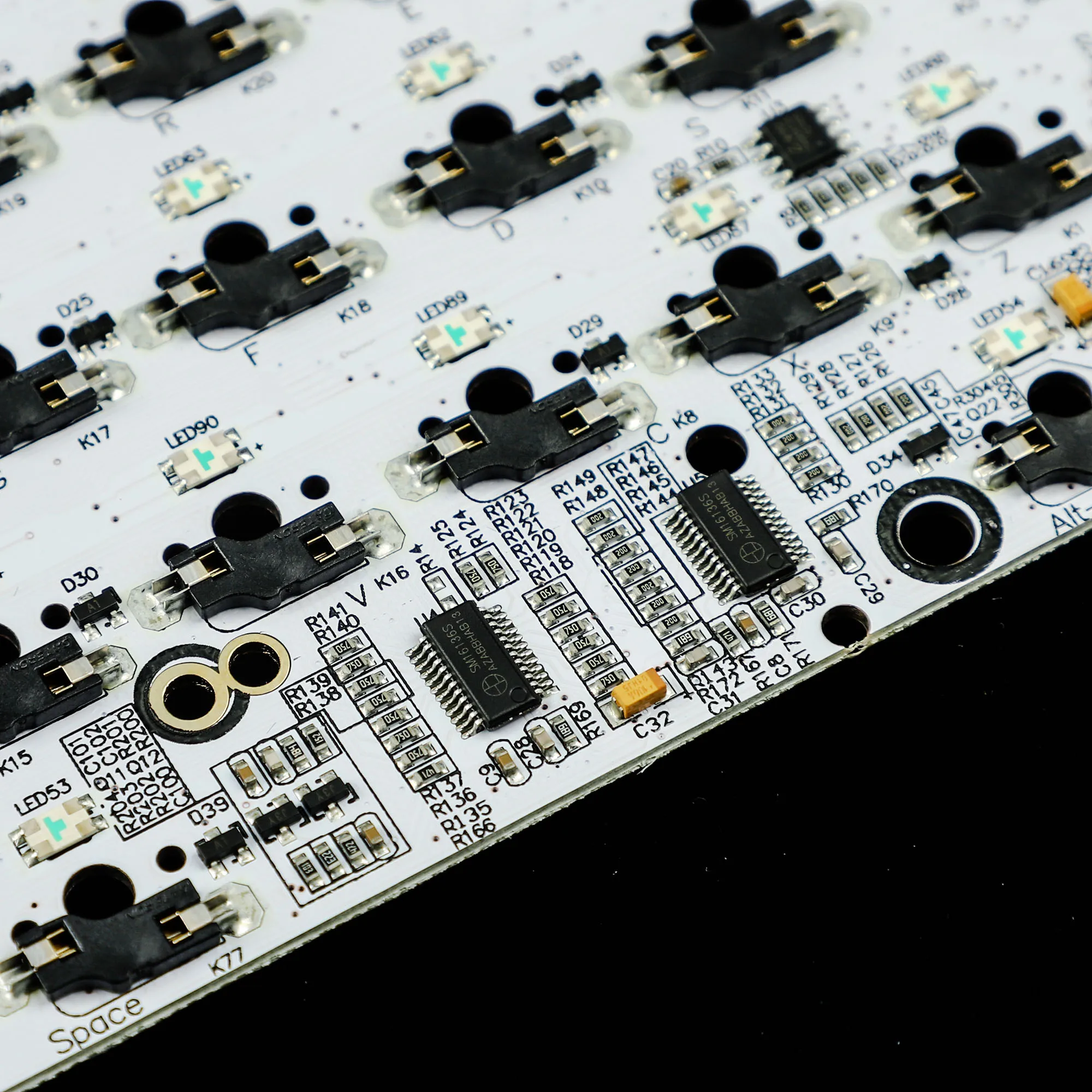 Rgb Driver Independente com Fio Pcb tipo c Hot Swap Gk61 Gk61s - Imagem 3