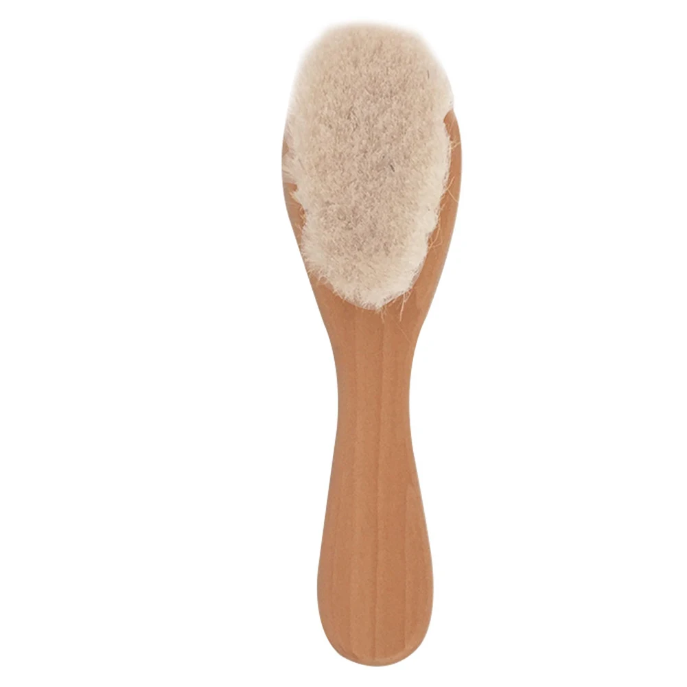 2Pcs Woolen Baby Hair Brush Comb Suit Newborn