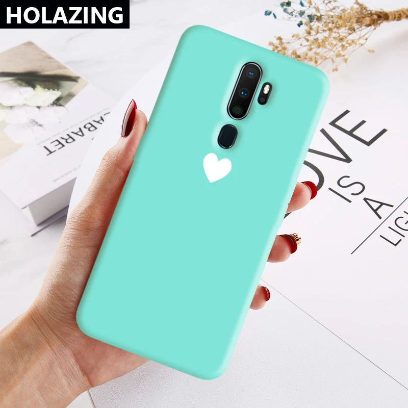 Мягкий силиконовый чехол для OPPO A9 A5 A3S A7 AX7 AX5S с изображением сердца ярких цветов