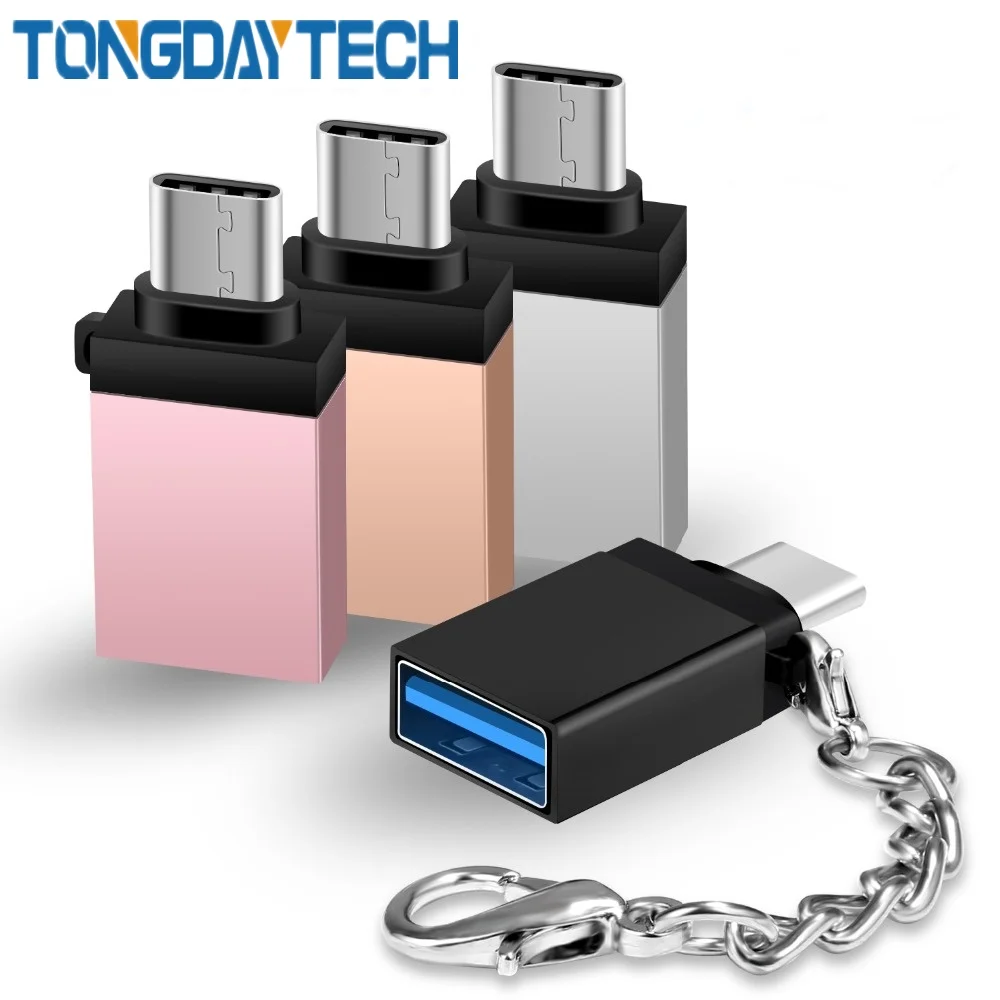 Tongdaytech Тип C адаптер типа OTG C штекер USB 3,0 Женский конвертер для samsung S8 S9 S10 Plus MacBook Pro LG G5 G6 V20