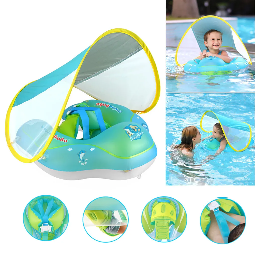 New Upgrades Baby Swimming Float Inflatable Infant Floating Kids Swim